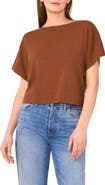 Halogen® Short Sleeve Crop Sweater