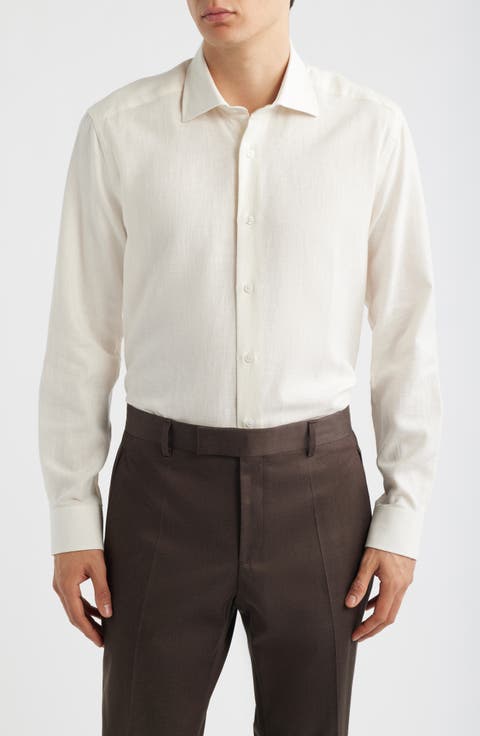 Maxwell Cotton & Linen Button-Up Shirt