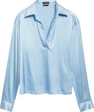 TOM FORD Stretch Silk Satin Polo