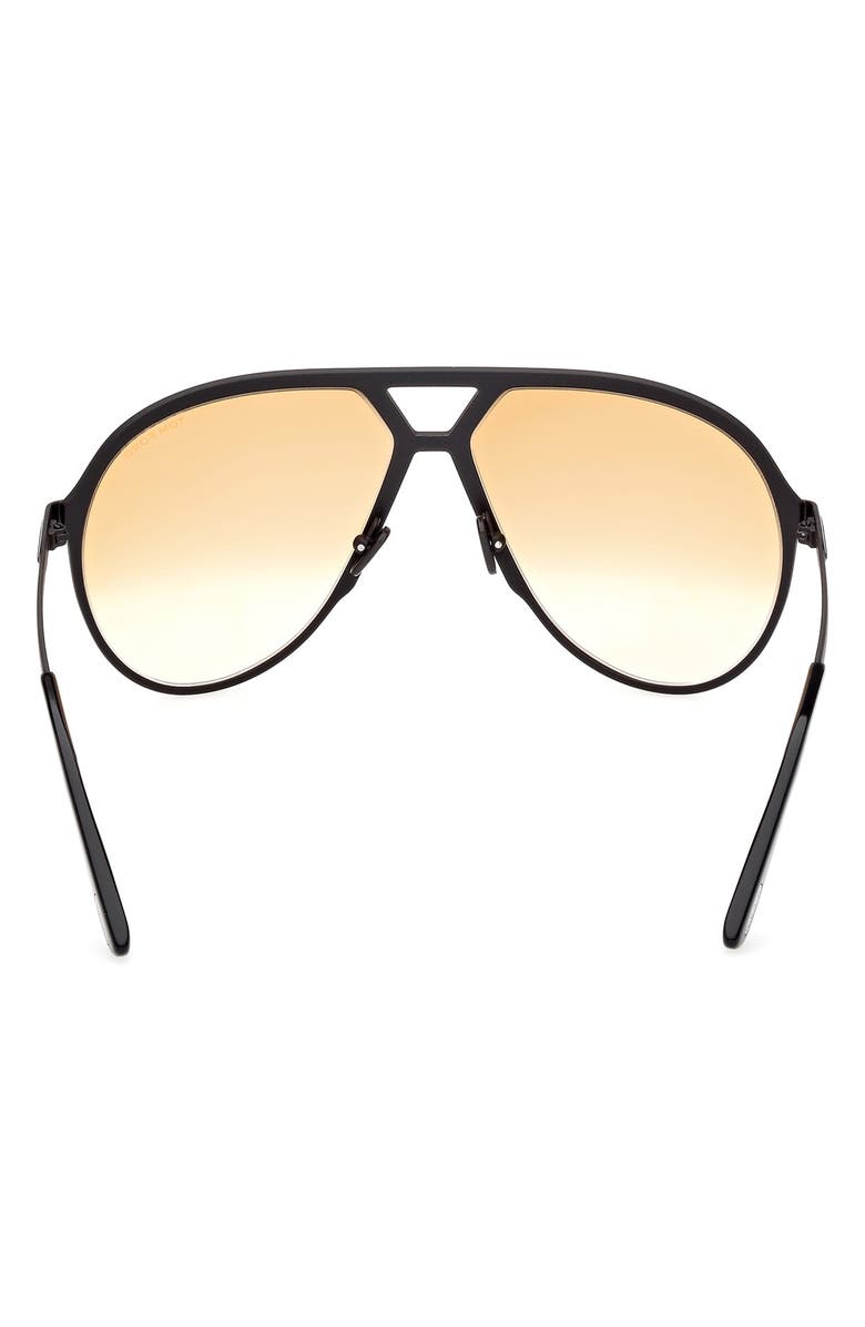 TOM FORD Xavier 64mm Gradient Oversize Pilot Sunglasses, Alternate, color,