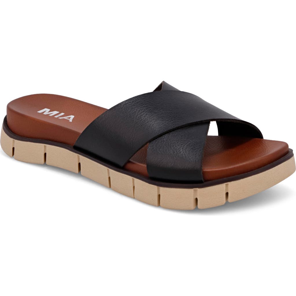Mia Elissa Slide Sandal In Black