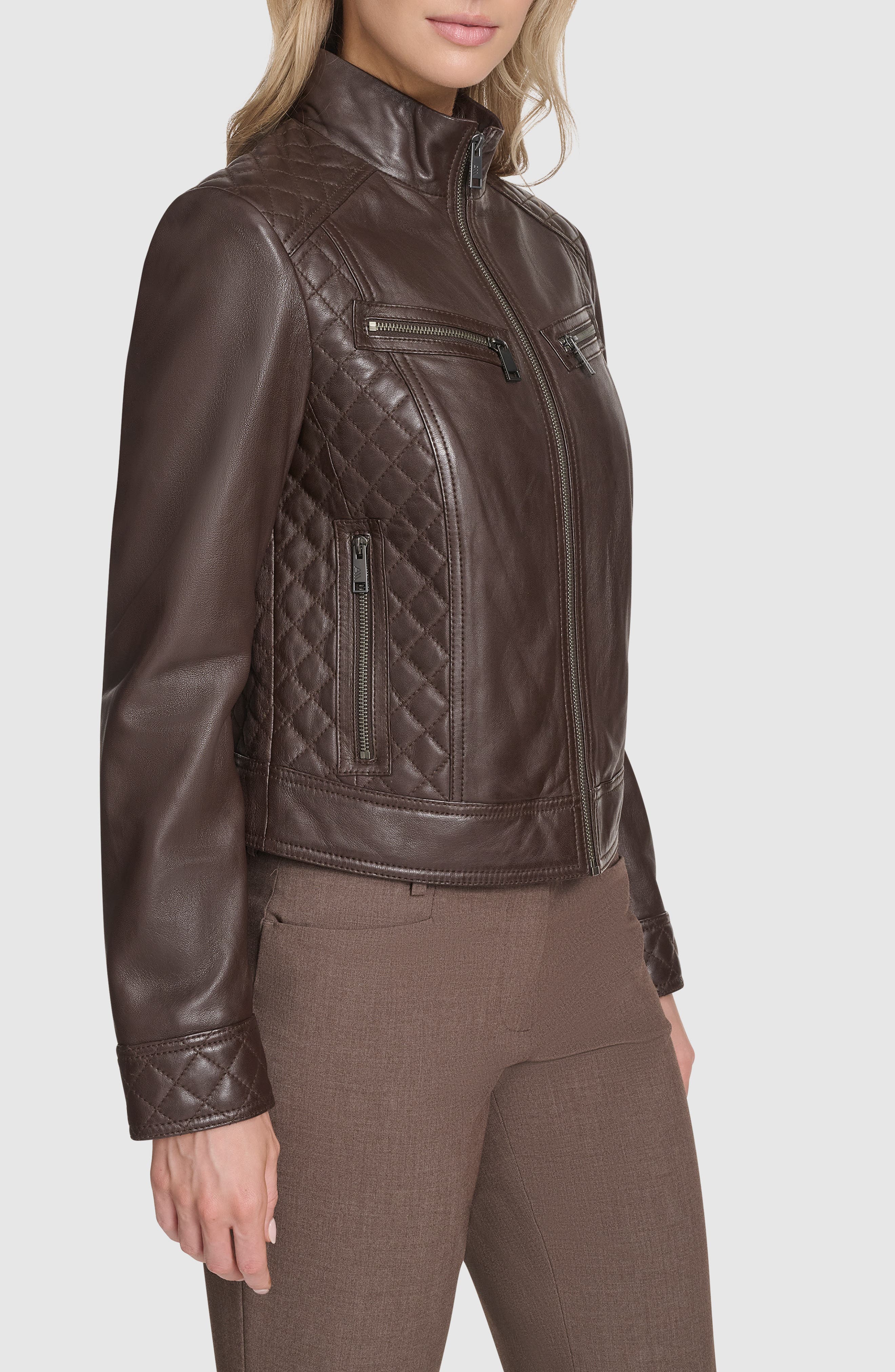 Mikel Racer Leather Jacket - image 4