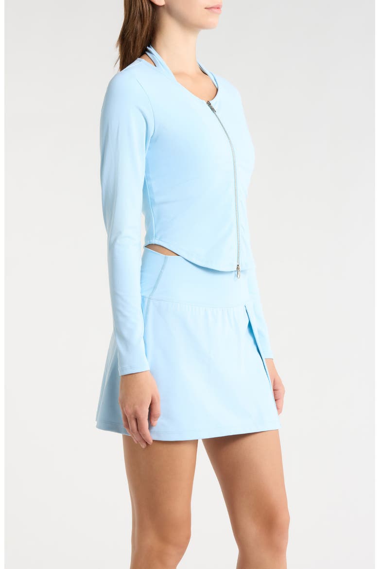 Crop Zip Cardigan, Alternate, color, SKY