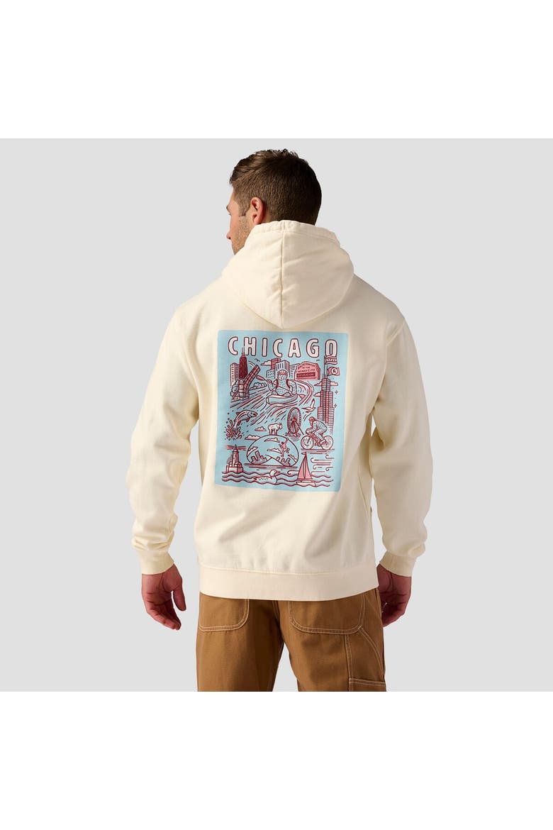 Chicago Poster Hoodie, Alternate, color, Vintage White
