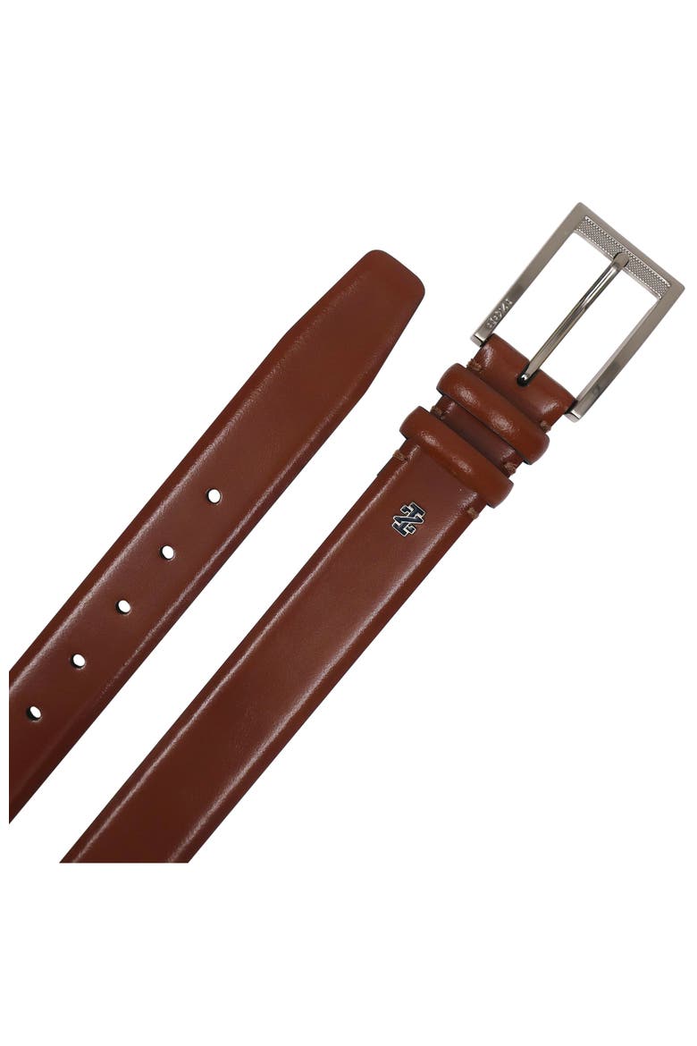 Mens Leather Dress Belt, Alternate, color, Cognac