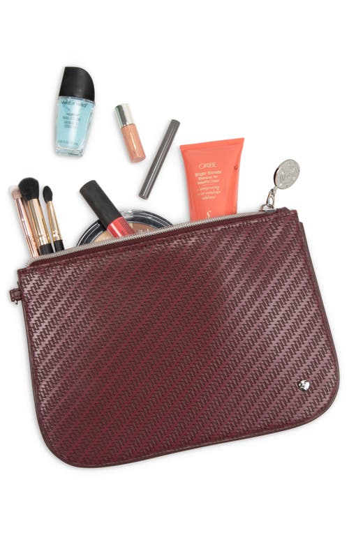 Stephanie Johnson Rosewood Ruby Aria Large Flat Cosmetics Pouch In Purple
