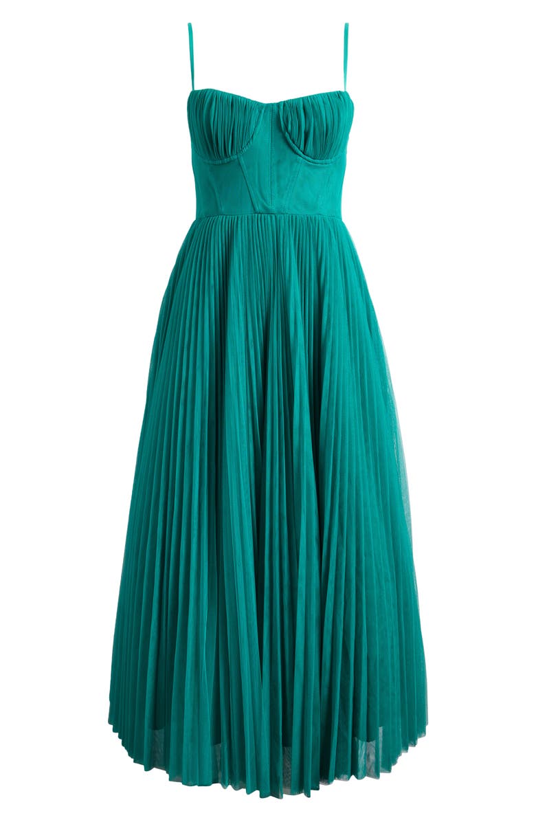 Hutch Pleated Cocktail Dress, Alternate, color, Teal