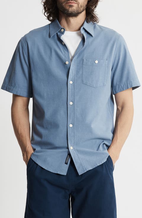 Classic Oxford Short Sleeve Button-Up Shirt