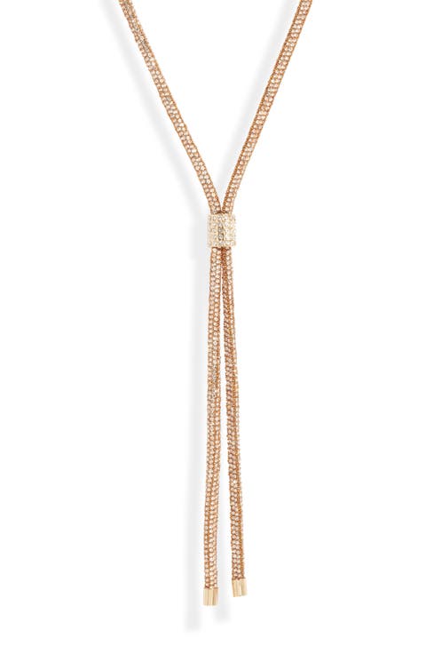 Pavé Crystal Y-Necklace