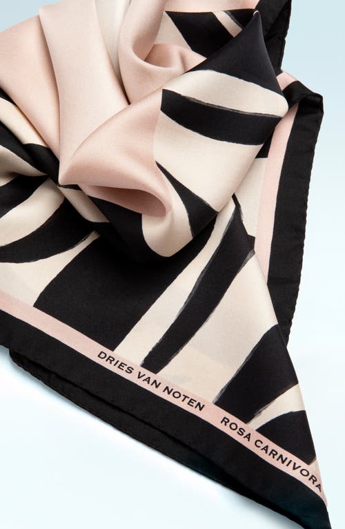 Dries Van Noten Foulard Rosa Carnivora Silk Scarf