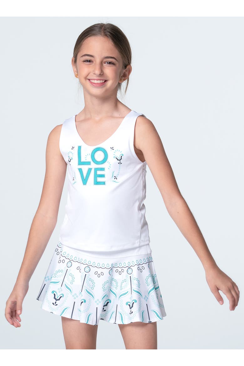 Eyelet You Win Skirt Youth, Alternate, color, White
