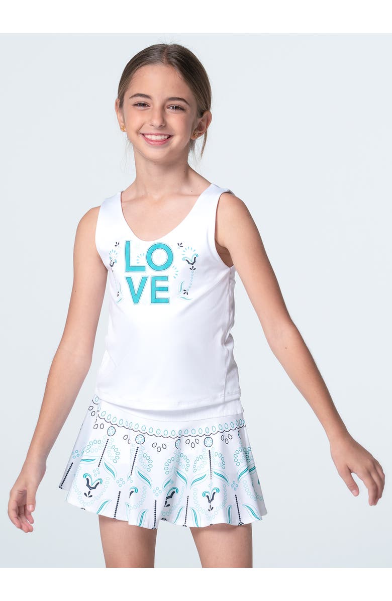 Lucky in Love Eyelet You Win Skirt, Alternate, color, White