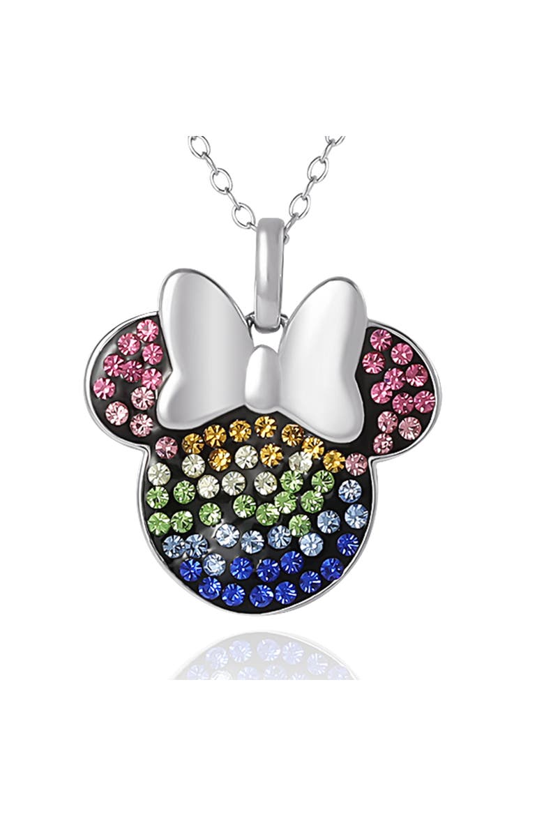 Rainbow Crystal Pendant Necklace, Main, color, Silver/ Multicolor