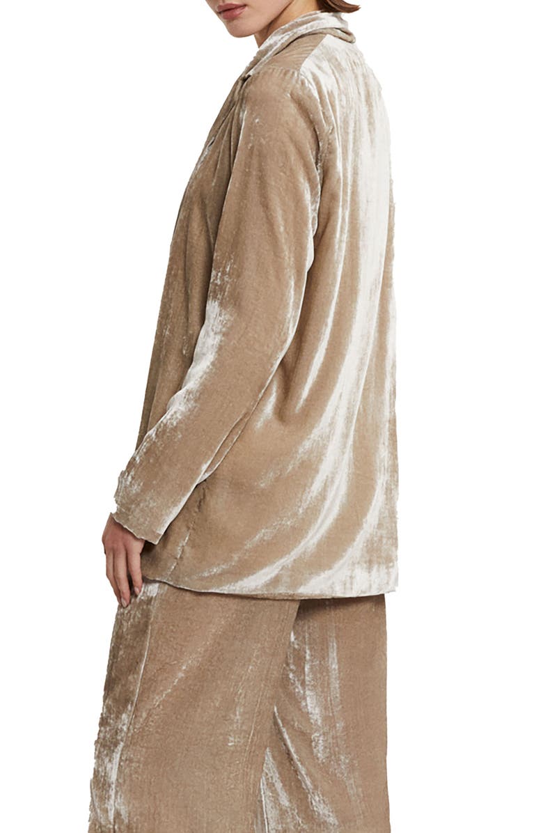 ottod'Ame Velvet Blazer, Alternate, color, Stone