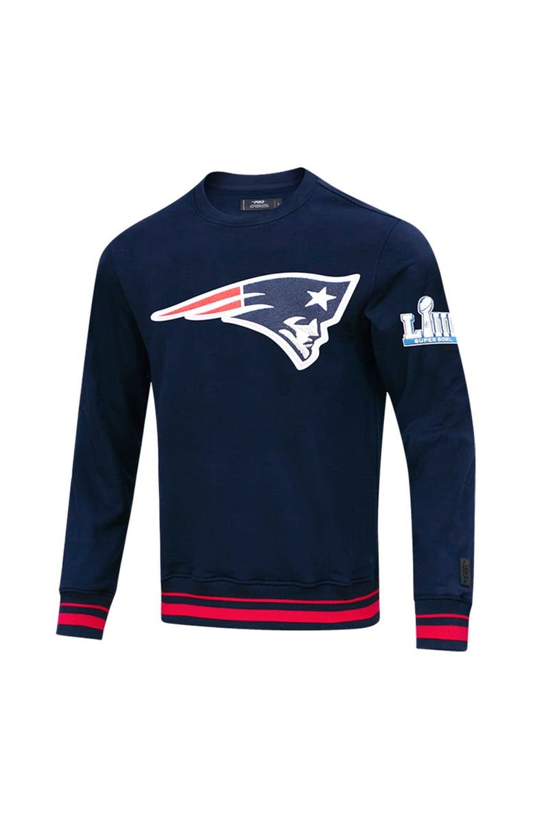 PRO STANDARD Men's Pro Standard Navy New England Patriots Mash Up Pullover Sweatshirt, Alternate, color, Navy
