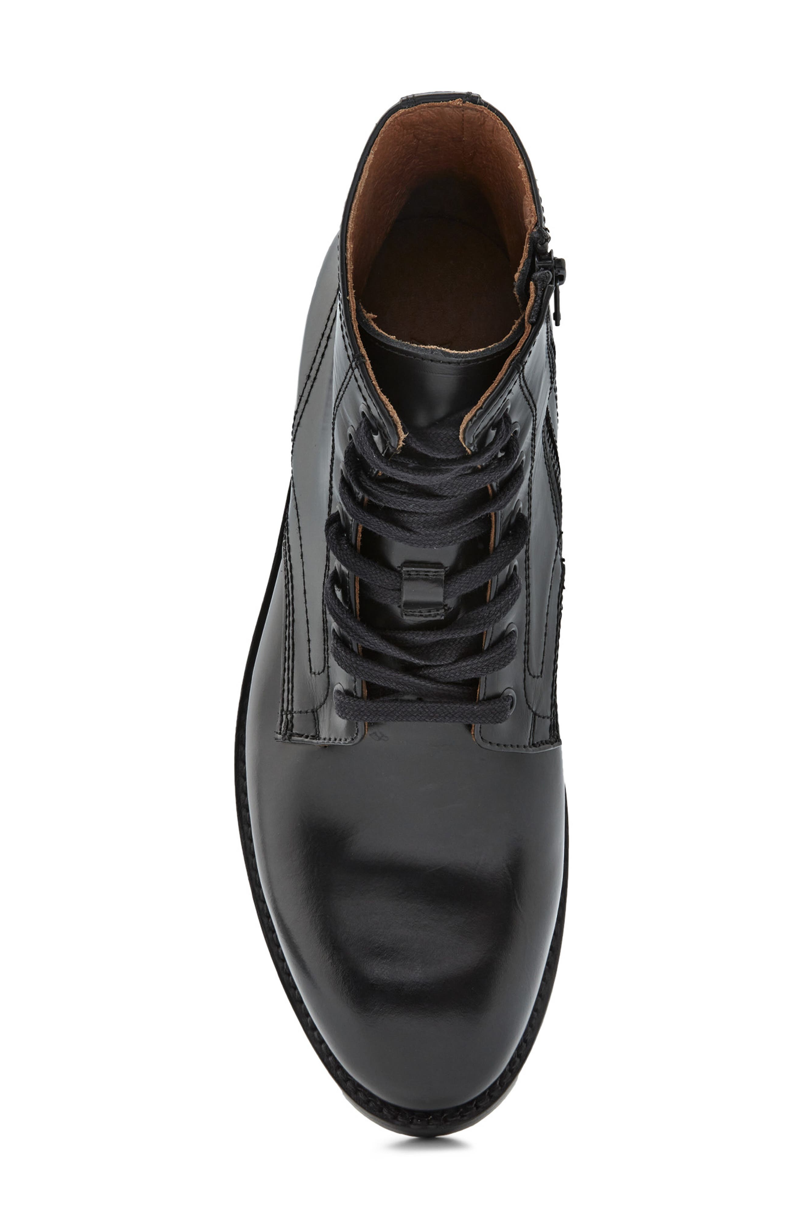 Frye Bowery Lace-Up Boot, Alternate, color, Black