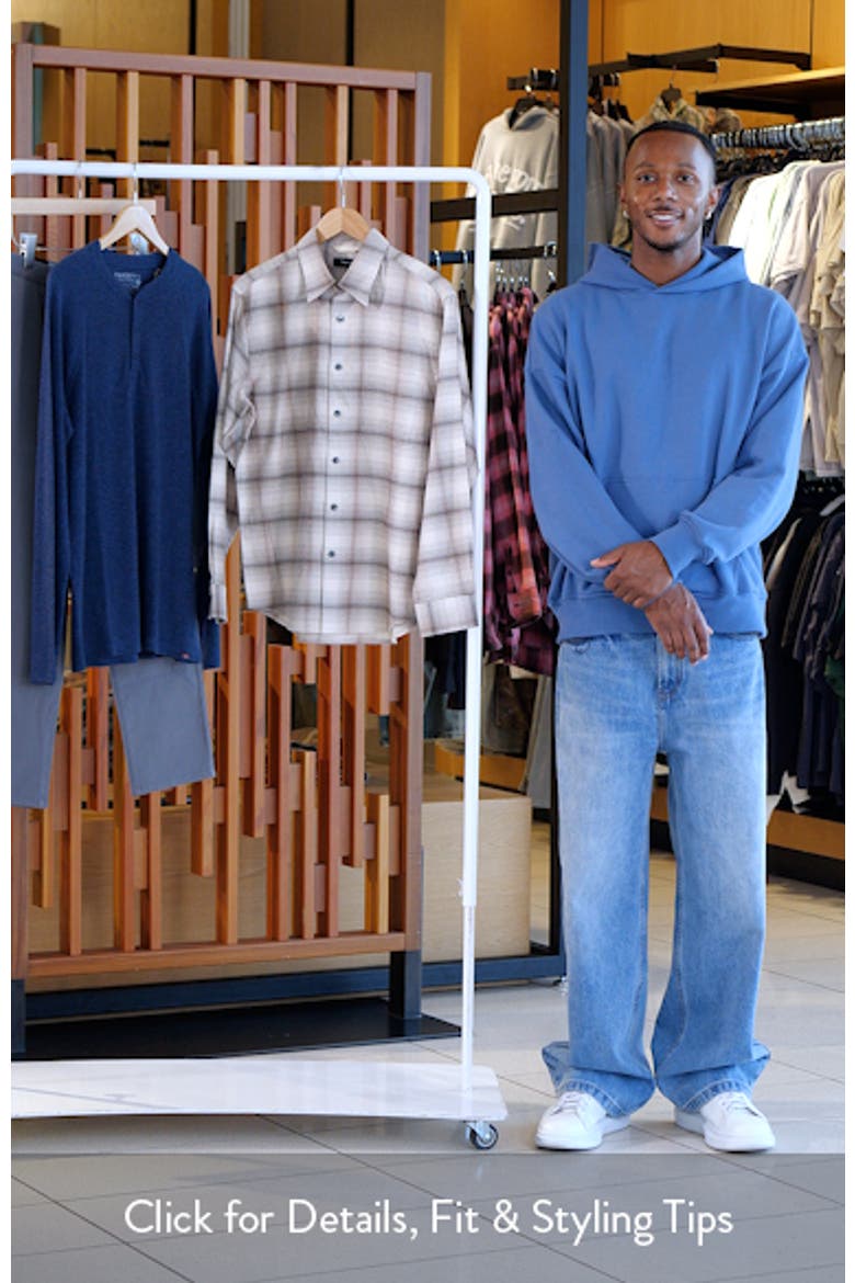 Weekend Gradient Check Brushed Cotton Button-Up Overshirt video