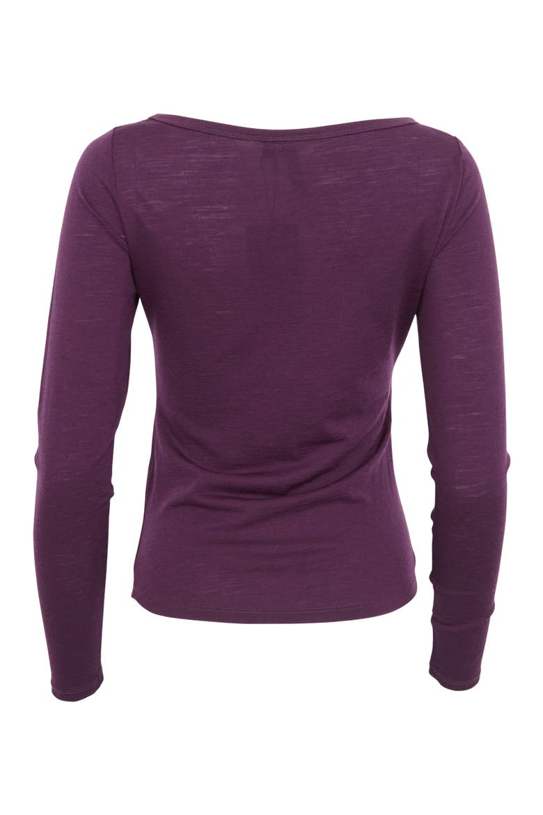 Carly Merino Long Sleeve Boatneck Shirt, Alternate, color, Plum