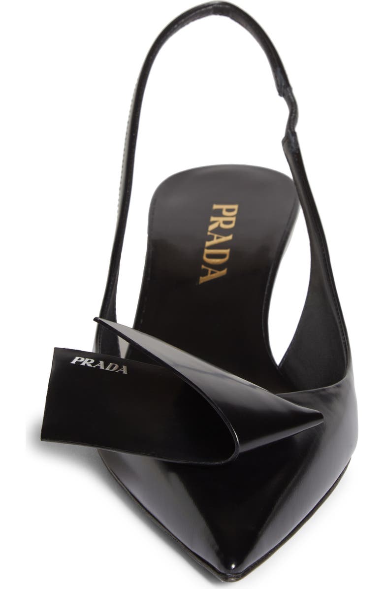 Prada Fold Kitten Heel Slingback Pump, Alternate, color,