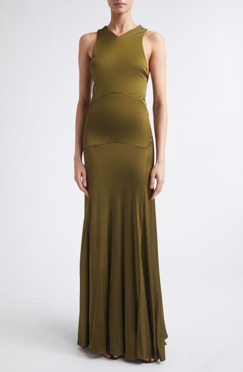 Naia Satin Jersey Maxi Dress