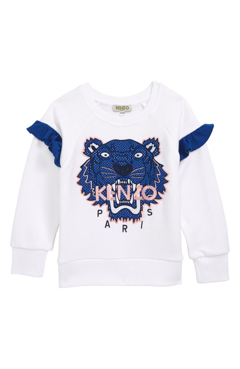 KENZO Ruffle Sleeve Sweatshirt, Main, color, 