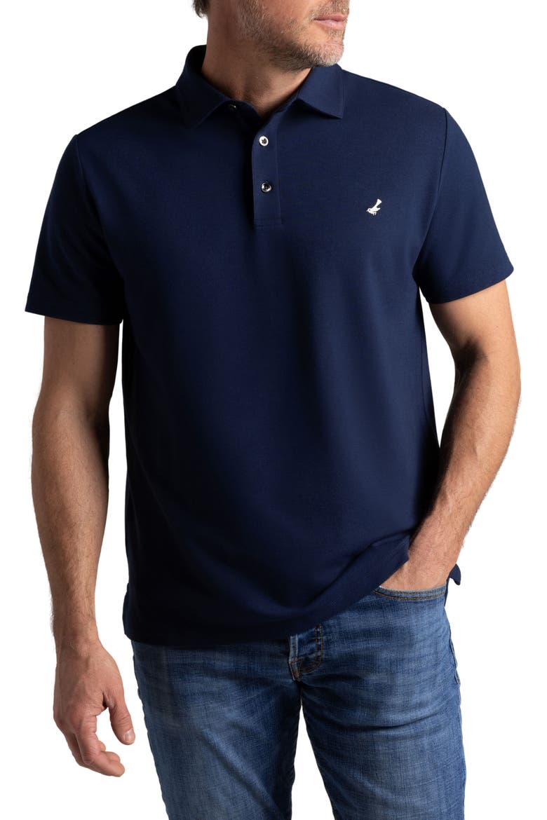 El Capitán Classic Fit Supima® Cotton Blend Piqué Golf Polo, Main, color, MIDNIGHT NAVY