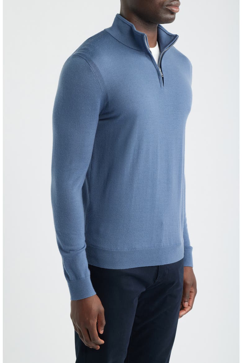 Blackhall Wool Quarter Zip Sweater, Alternate, color, AIRFORCE BLUE