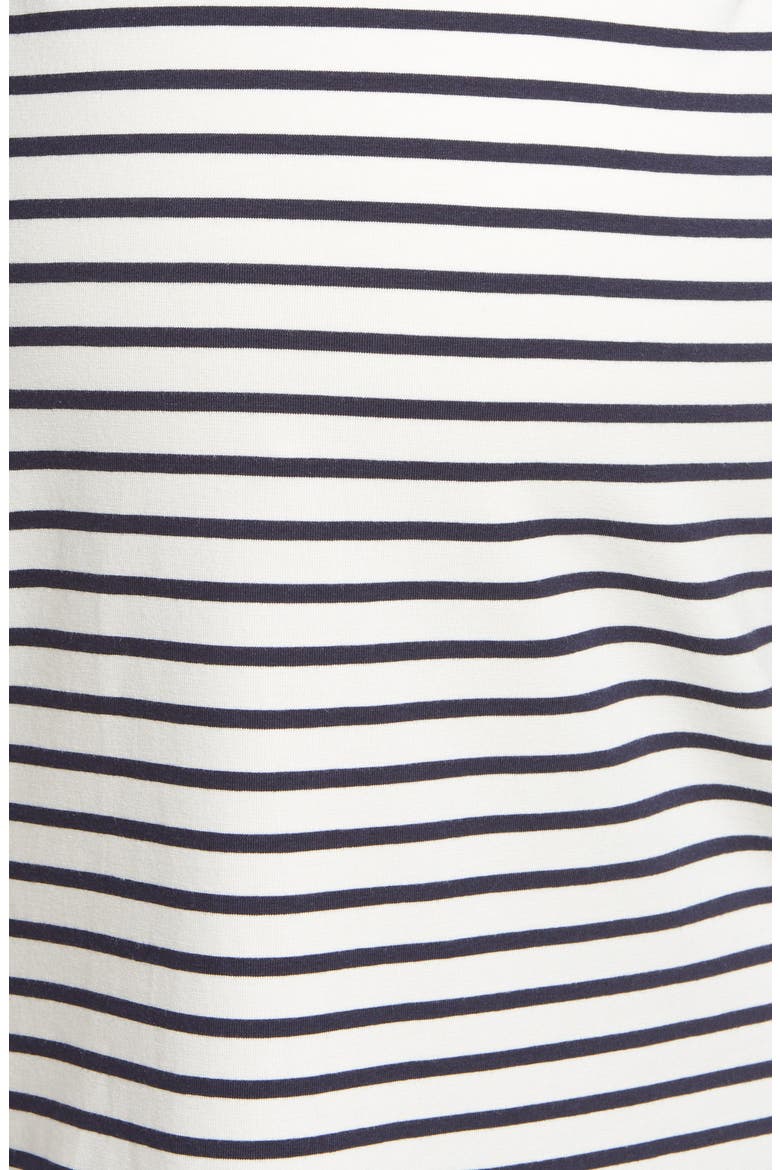 Stripe Maternity/Nursing Nightgown, Alternate, color, NAVY