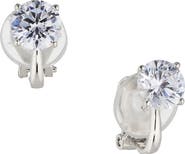 Nadri Modern Love Round Clip-On Earrings