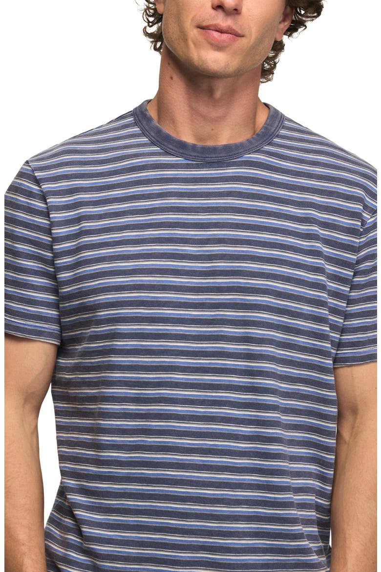 Weekend Relaxed Stripe Cotton T-Shirt, Alternate, color, BLUE MULTI