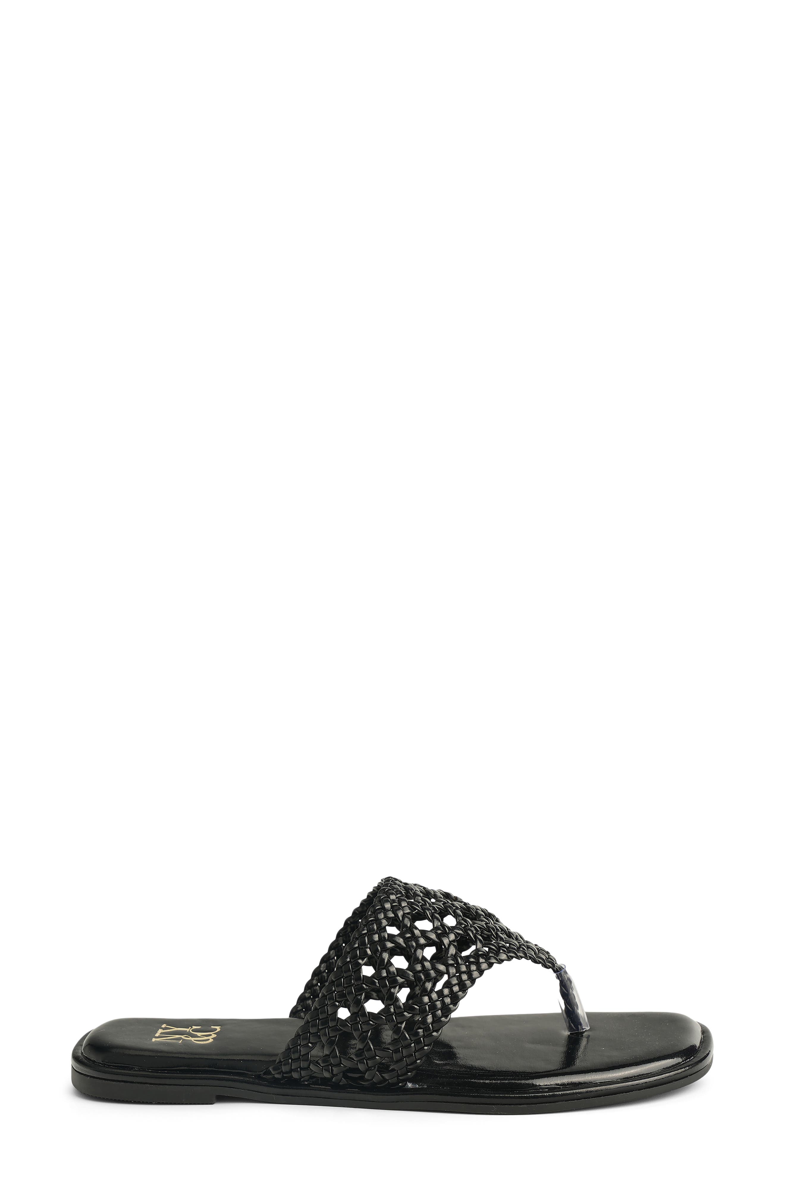 NEW YORK AND COMPANY Phillipa Woven Slide Sandal, Alternate, color, Black