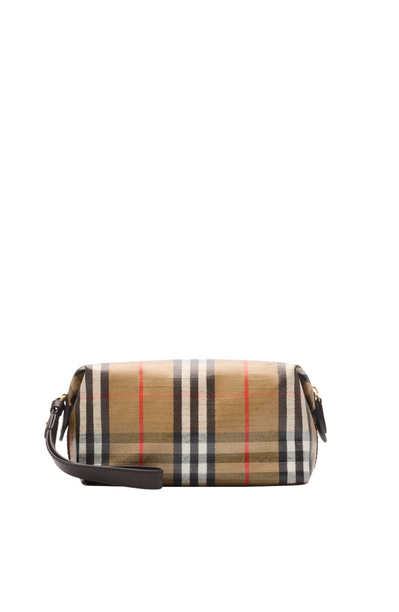 Burberry Highlands Travel Pouch, Alternate, color, Sand Beige