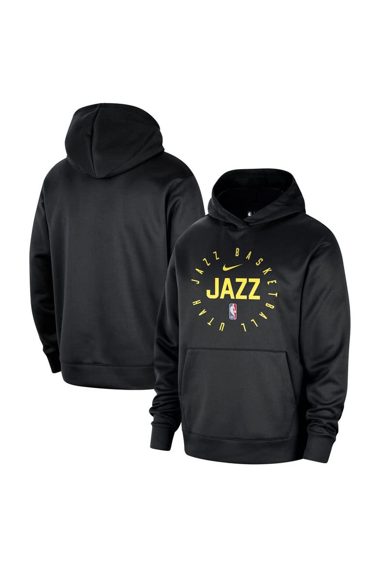 Men's Nike Black Utah Jazz 2024/25 Spotlight On-Court Practice Performance Pullover Hoodie, Alternate, color, Black