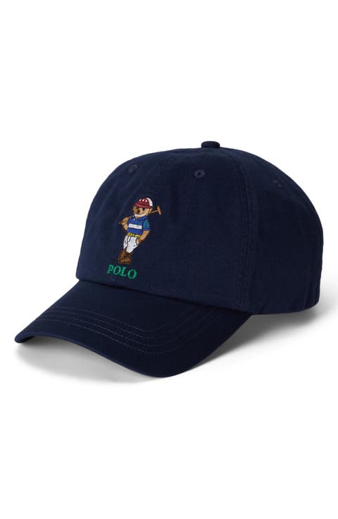Kids' Polo Bear Adjustable Cotton Twill Ball Cap