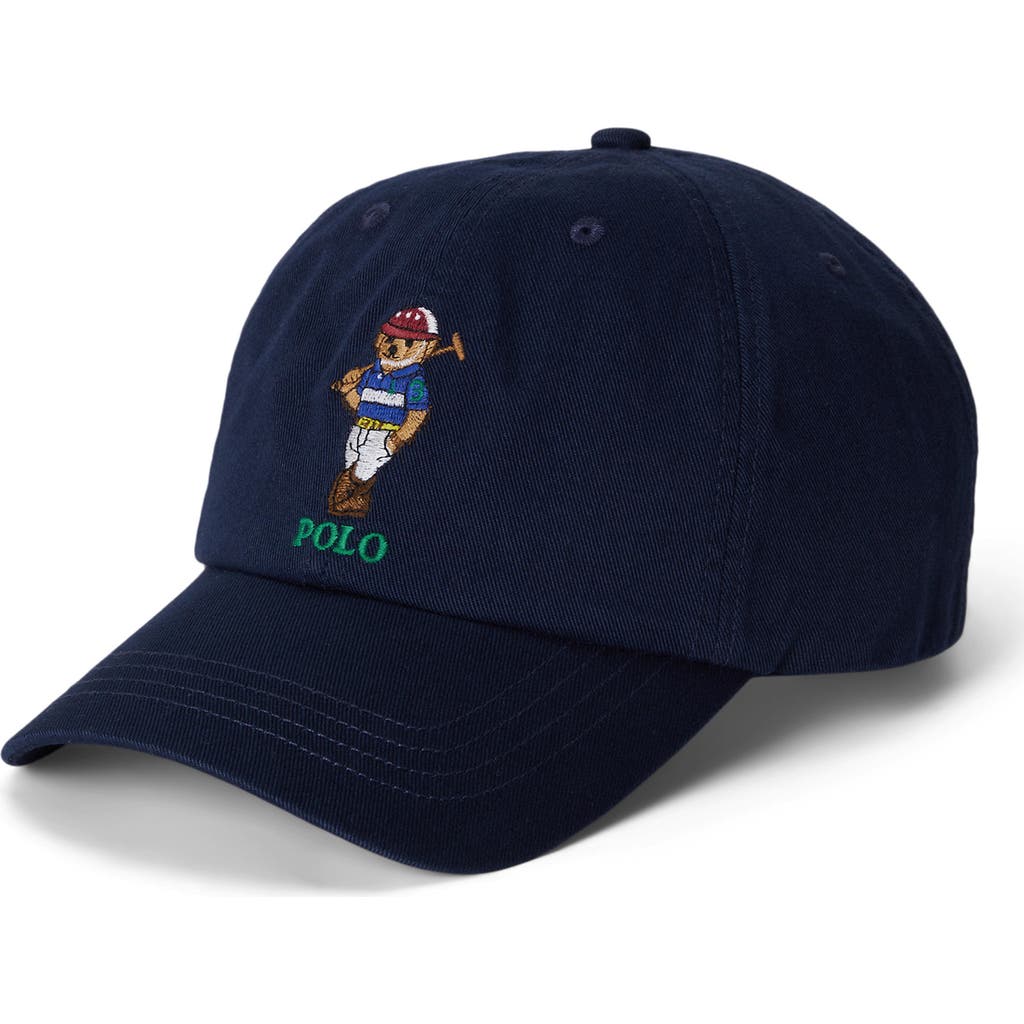 Polo Ralph Lauren Boys 8-20 Polo Bear Cotton Twill Ball Cap In Blue