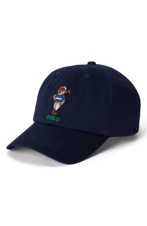 Polo Ralph Lauren Boys 8-20 Polo Bear Cotton Twill Ball Cap In Black
