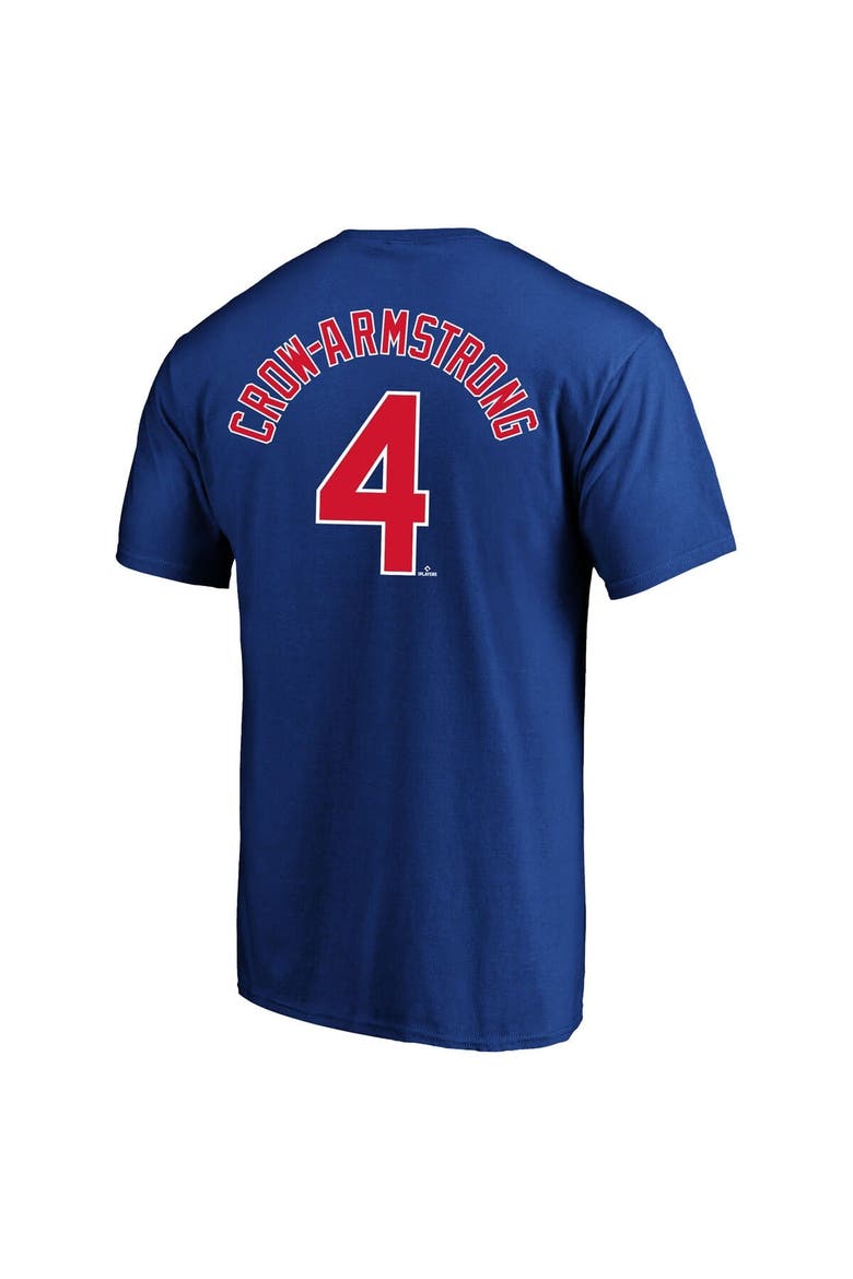 Men's Fanatics Pete Crow-Armstrong Royal Chicago Cubs Big & Tall Name & Number T-Shirt, Alternate, color, Royal