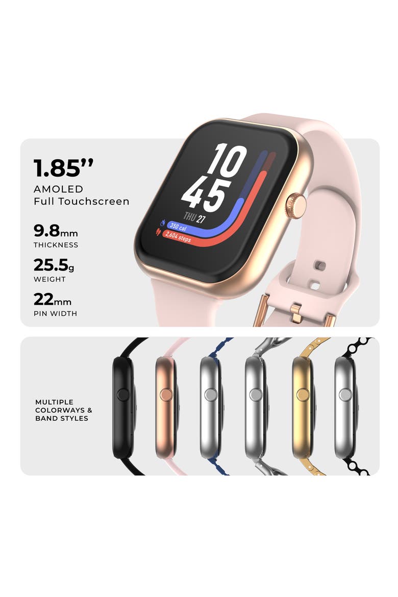 iTouch Air 5 Smartwatch, 40mm with Silicone Band, Alternate, color, ROSE GOLD/ BLUSH