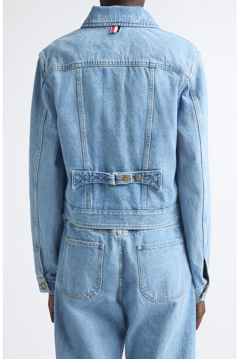 Shrunken Selvedge Denim Jacket, Alternate, color, LIGHT BLUE
