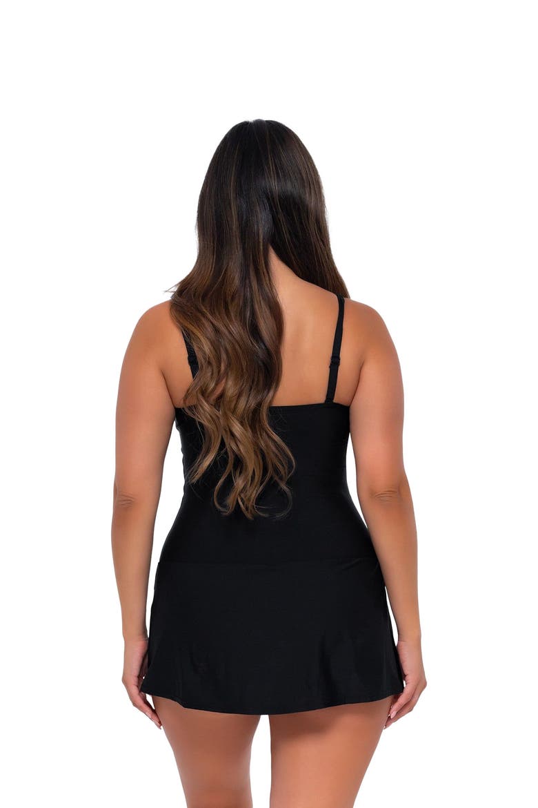 Sienna Swim Dress, Alternate, color, Black