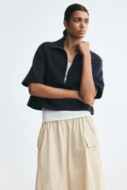 H&M Cotton Half-Zip Polo Shirt