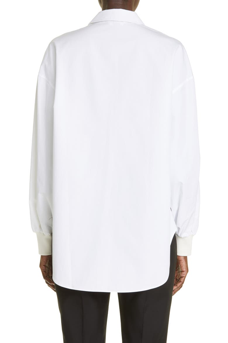 Alexander McQueen Cocoon Cotton Blouse, Alternate, color, OPTICAL WHITE