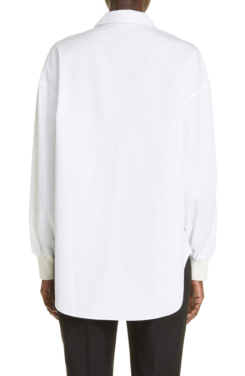 McQueen Alexander McQueen Cocoon Cotton Blouse, Alternate, color, 