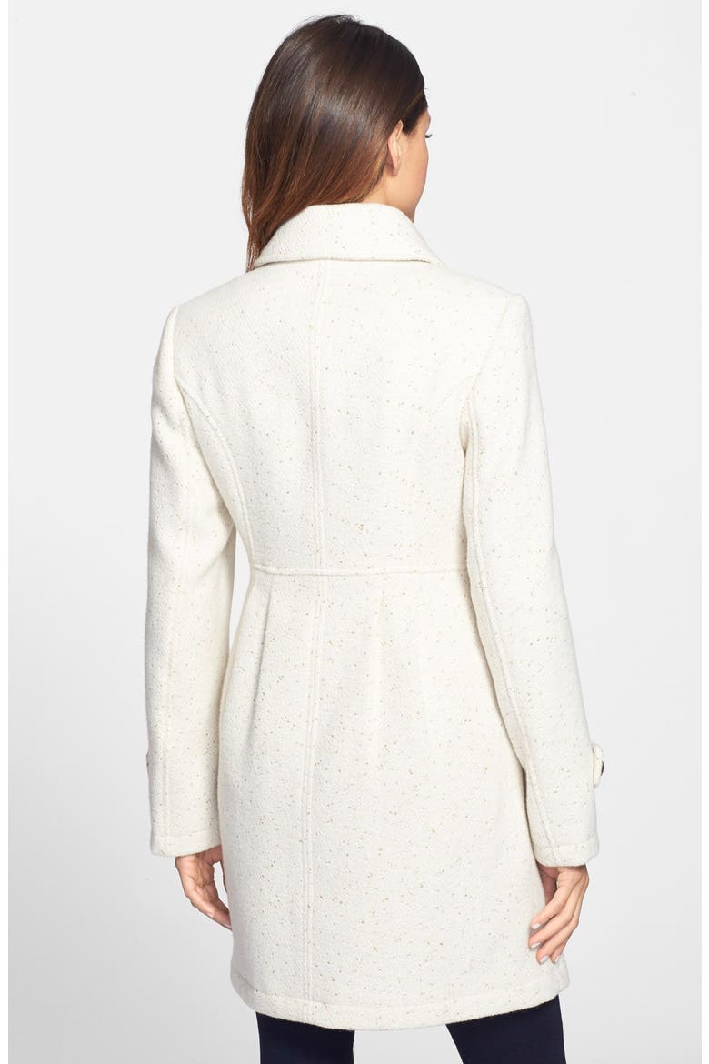 Flecked Babydoll Walking Coat, Alternate, color, VANILLA