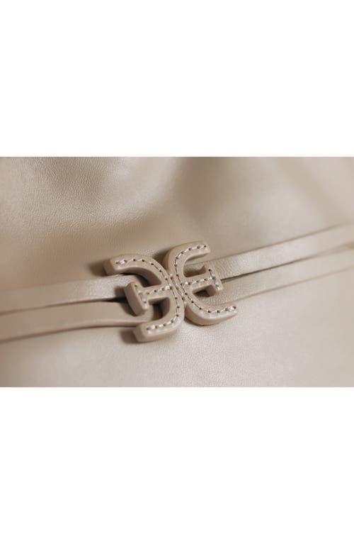Sam Edelman Small Poppy Drawstring Leather Crossbody Bag In Sand