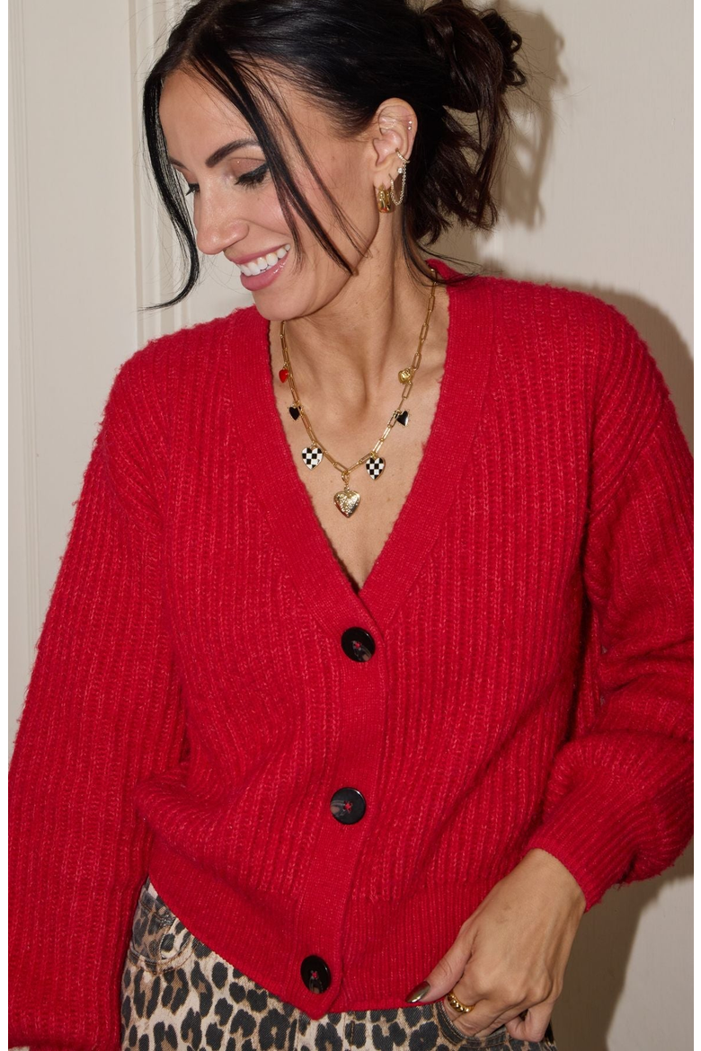 Enamel Heart Charm, Alternate, color, Red Enamel