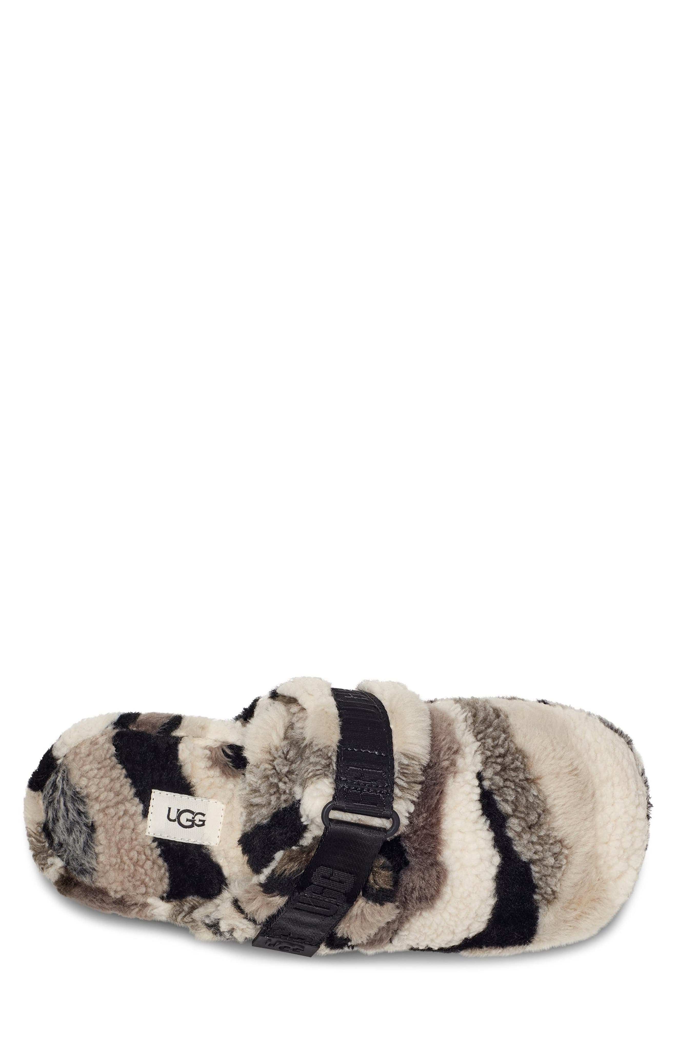 Fluff It Slipper with Genuine Shearling Lining, Alternate, color, GREY CALI COLLAGE