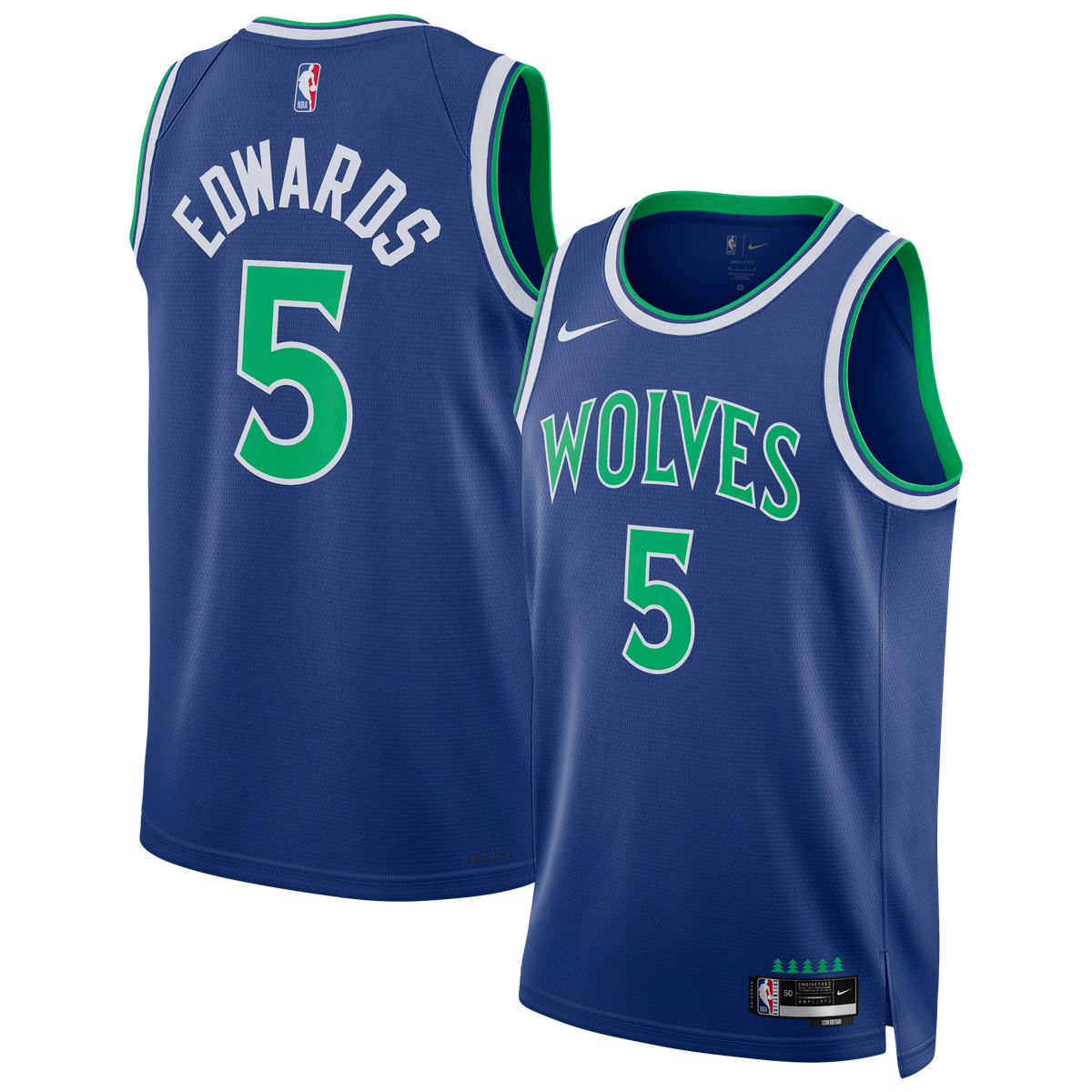 Nike Unisex Nike Anthony Edwards Blue Minnesota Timberwolves Swingman ...