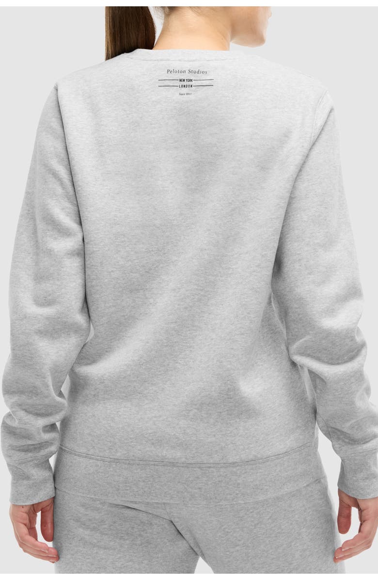 Peloton Soft Fleece Crewneck Sweatshirt, Alternate, color, Heather Grey