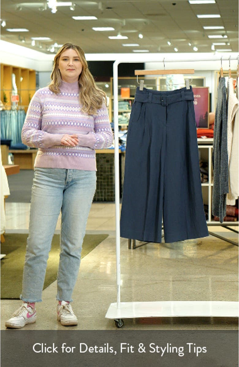 Belted Ankle Straight Leg Pants, sales video thumbnail